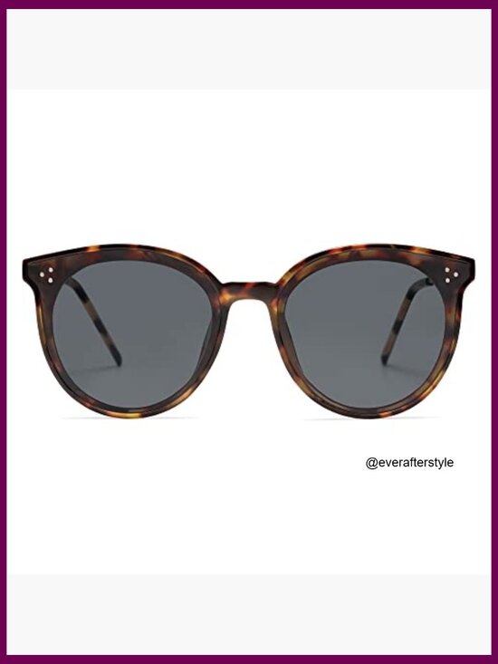 Classic Trendy Round Sunglasses UV400 Protection Oversized Large Shades main image 6